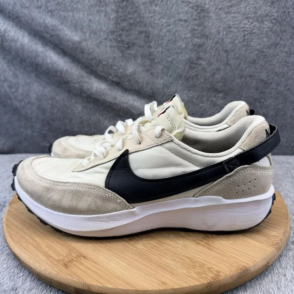 Nike Waffle Debut Shoes Womens Size 10 Beige Black Running Sneakers DH9523-102